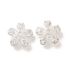 Flower Rack Plating Brass Micro Pave Cubic Zirconia Beads KK-S399-01B-1