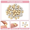120Pcs 2 Colors CCB Plastic Beads CCB-YW0001-58-4
