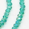 Electroplate Glass Beads Strands EGLA-F003-C12-1