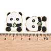 Panda with Bamboo Alloy Enamel Cabochons AL-CBA1A6F-06KCG-A-3