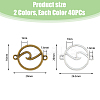 80Pcs 2 Styles Tibetan Style Alloy Connector Charms TIBE-DC0001-11-2