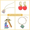 12Pcs 6 Styles Study Style Opaque Acrylic Double Sided Pendants FIND-CJ0002-52-7