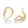 Brass Stud Earring Findings X-KK-S348-354-2