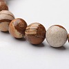 Natural Picture Jasper Round Beaded Stretch Bracelets BJEW-F203-03-2