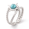 Sun 304 Stainless Steel Open Cuff Rings RJEW-G314-04P-2