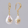 Brass Dangle Earrings EJEW-JE03134-04-1