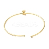 Rack Plating Brass Micro Pave Clear Cubic Zirconia Letter Open Cuff Bangles BJEW-A018-01G-Z-3