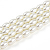Baking Paint Pearlized Glass Pearl Bead Strands HY-T002-01A-02-3