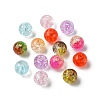 200Pcs 8 Colors Transparent Crackle Acrylic Beads CACR-FS0001-03-4