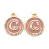 Golden Plated Alloy Enamel Charms X-ENAM-S118-07C-1