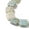 Natural Flower Amazonite Beads Strands G-L596-A14-01-4