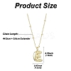 1Pc Initial Letter Brass Pendant Necklaces NJEW-YW0001-24E-2