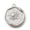Brass Micro Pave Cubic Zirconia Pendants KK-Q035-16A-P-1