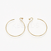 Brass Earring Hooks KK-T035-102G-2