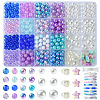 DIY Round Acrylic & ABS Plastic Imitation Pearl Beads Bracelets Jewelry Making Kits DIY-FS0007-42-1