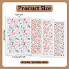 4Pcs 4 Styles Flower Pattern Ceramics Clay Water Transfer Paper DIY-PH0030-31-2