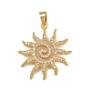 Brass Micro Pave Cubic Zirconia Pendants KK-K303-01G-1