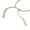 Braided Cotton Cord Bracelet Making MAK-L043-02G-06-3