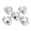 304 Stainless Steel Open Cuff Rings RJEW-C079-09P-1