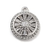 Brass with Clear Cubic Zirconia Pendants LS-KK-Z061-21A-P-1