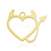 Ion Plating(IP) 201 Stainless Steel Pendants STAS-N090-LA875-2-2