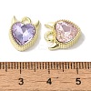 Heart Rack Plating Alloy Charms FIND-I039-29G-3