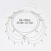 Gothic Style Alloy & Clear Glass Teardrop Tassel Multilayer Waist Belly Chains for Women FS-WGFFABC-01-4
