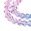Gradient Color Baking Paint Glass Bead Strands X1-DGLA-A039-T4mm-A06-2