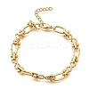 304 Stainless Steel Oval & Infinity Link Chain Bracelets for Women BJEW-K226-14C-G-4