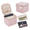 Portable Imitation Leather Jewelry Storage Zipper Boxs with 4 Insert Bags CON-WH0202-001C-1