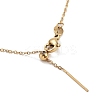 Ion Plating(IP) Adjustable 304 Stainless Steel Cable Chain Necklaces NJEW-K270-06G-4