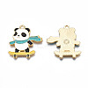 Rack Plating Alloy Enamel Pendants ENAM-N055-044-3