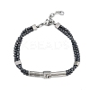 Synthetic Non-magnetic Hematite Beaded Bracelets BJEW-S156-03EB-B-1
