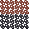 50Pcs 2 Colors 2-Hole PU Leather Buttons BUTT-CL0001-05A-1
