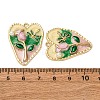 Alloy Enamel Flower Pendants ENAM-B028-41KCG-07-3