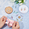 6 Sets 2 Styles Angel Acrylic Pendant Decorations HJEW-FH0001-58-3