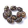 Tibetan Style 3-Eye dZi Beads Strands TDZI-G012-23-2