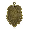 Nickel Free Antique Bronze Oval Plated Alloy Resin Pendants PALLOY-J634-01AB-NF-2