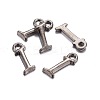 Gunmetal Plated Alloy Letter Pendants LS-PALLOY-J718-01B-I-2