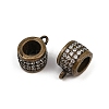 Brass Micro Pave Cubic Zirconia Tube Bails ZIRC-M075-05AB-A-NR-1