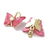 Real 18K Gold Plated Rack Plating Brass Micro Pave Cubic Zirconia Pendants KK-R161-06G-05-2