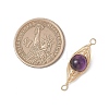 Dyed Natural Tiger Eye Connector Charms PALLOY-JF04974-2