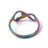 Ion Plating(IP) 201 Stainless Steel Infinity Love Adjustable Ring for Women RJEW-C045-03M-3