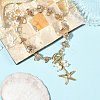 Summer Beach 304 Stainless Steel Starfish Charm OT Bracelets BJEW-JB14373-01-1