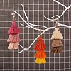 3Pcs Colorful Tassel Keychain Handmade Boho Keychain Personalized Bag Charm Tassel Keychain for Women JX282A-4