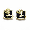Rack Plating Alloy Enamel Pendants ENAM-N060-17-LG-3