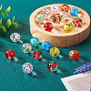 20Pcs 10 Colors Transparent Glass Beads LAMP-TA0001-08-5