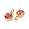 Real 18K Gold Plated Brass Micro Pave Clear Cubic Zirconia Pendants KK-E068-VC437-3