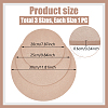 3Pcs 3 Styles Medium Density Fiberboard (MDF) Portable Clay Wedging Board with Built AJEW-UN0002-18-3