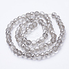 Electroplated Glass Beads Strands EGLA-Q092-8mm-A05-2